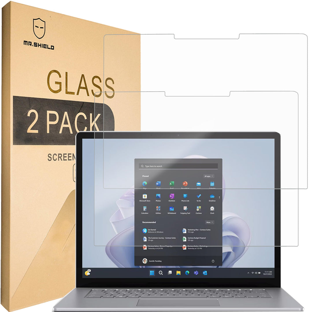 Mr.Shield Schutzfolie Kompatibel mit Surface Laptop 6 / Laptop 5/4 / 3 (13.5 Zoll) [2 Stück] Schutzg