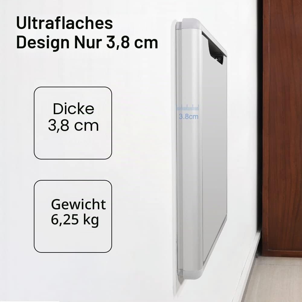Hoconnie Wandklappstuhl Wandmontierter Klappstuhl zur Wandmontage Unsichtbarer Wandstuhl Platzsparen