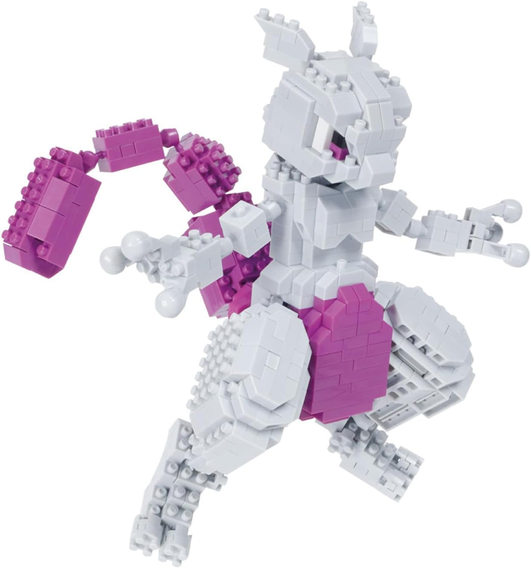 Bandai - Nanoblock - Pokémon Figur Mewtwo - Mini-Figur Bausteinen - Konstruktionsspielzeug Mini-Baus