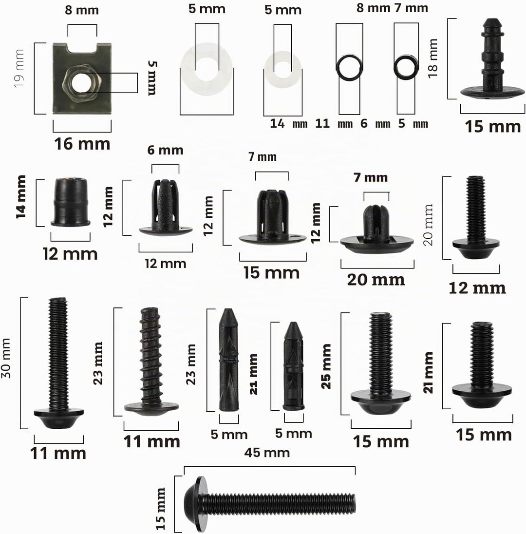 verkleidungsschrauben motorrad aluminium schrauben Universal motorrad schrauben set für gsxr 1000 gs