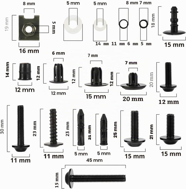 verkleidungsschrauben motorrad aluminium schrauben Universal motorrad schrauben set für gsxr 1000 gs