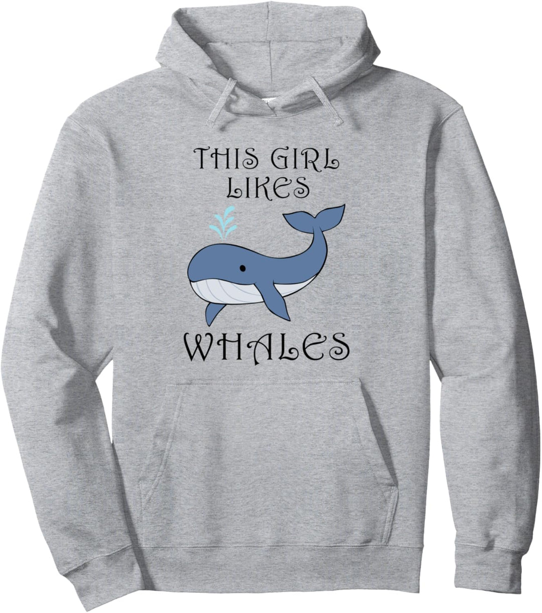 Mädchen mag Wale Niedliches Meerestier Ozean Pullover Hoodie
