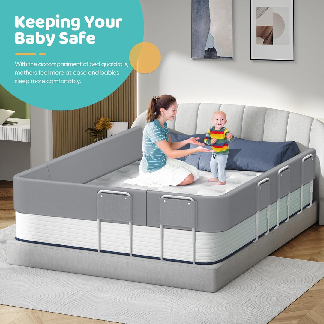 150CM Rausfallschutz Bett，Bettgitter Rausfallschutz，Bettschutzgitter für Kinder,Höhenverstellbar,Ein