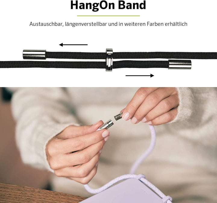 Artwizz HangOn Case kompatibel mit [iPhone 13] - Elastische Schutzhülle aus Silikon als Handykette z