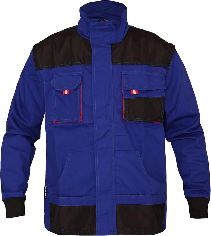 WORK IDEA Herren-Arbeitsjacke mit mehreren Taschen, strapazierfähigem Canvas 3XL Blau, 3XL Blau