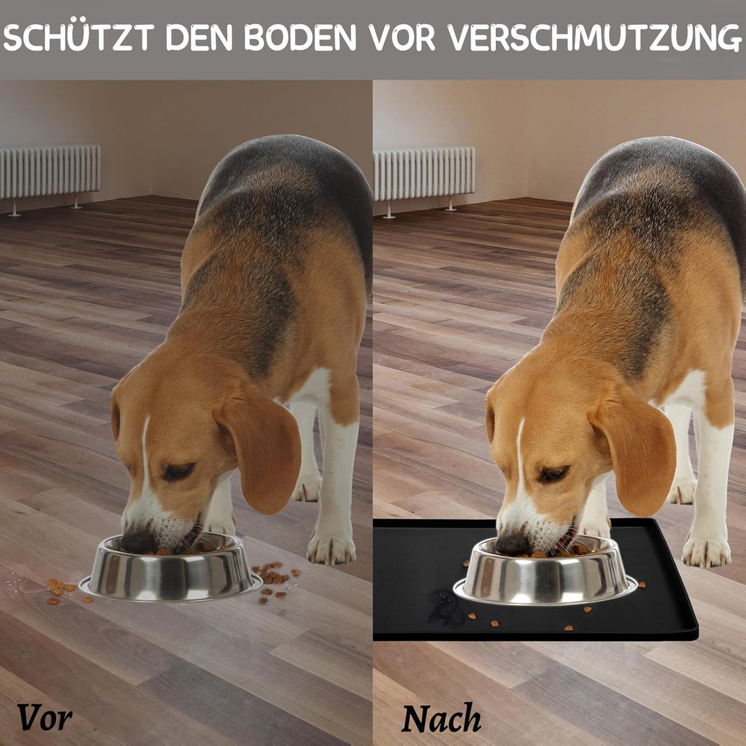 MateeyLife Napfunterlage Katzen/Hund, Hundenapf Kleine Hunde, Silikon Unterlage Hundenapf Grosse Hun