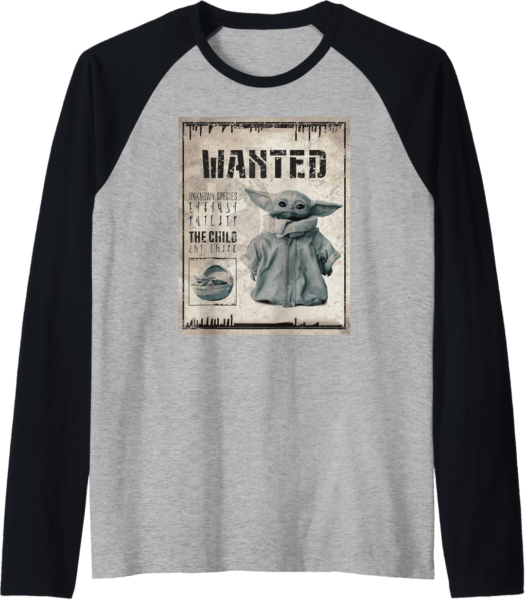 Star Wars The Mandalorian The Child Wanted Poster Raglan