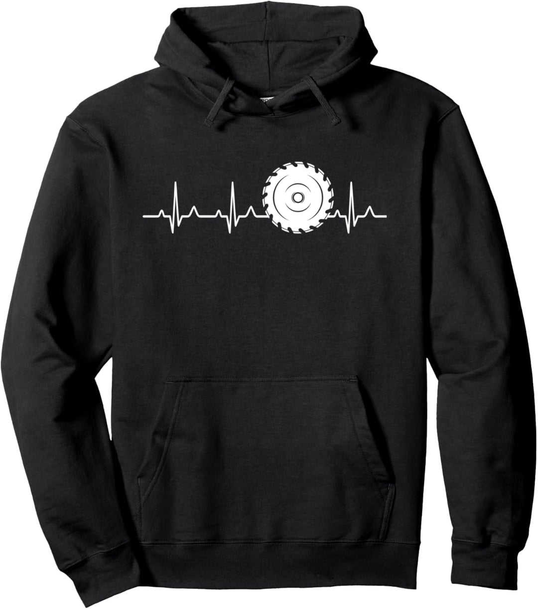 Herzschlag Kreissäge - Lustiges Schreiner Tischler Zimmerer Pullover Hoodie