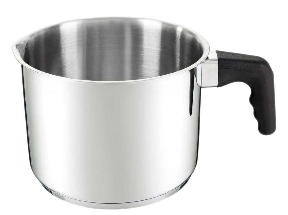 AMBITION Milchtopf Induktion 2,2 L bis zum Rand klein Topf Edelstahl mit Griff Innenskala alle Herda