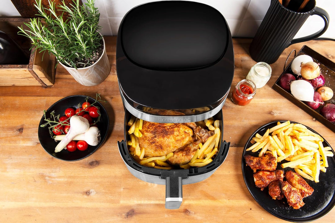 GASTROBACK #42582 Design Heissluftfritteuse Air Pro, Air Fryer mit 3,7 Liter Füllvolumen, 8 voreinge