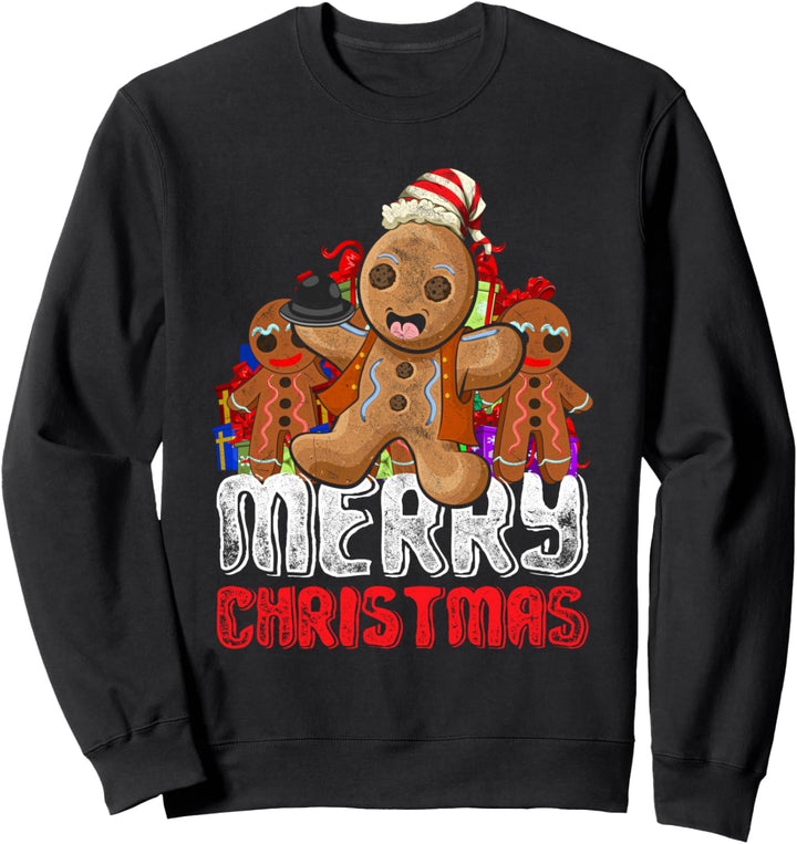 Kinder Pajama Geschenk Frohe Weihnachten Lebkuchen Sweatshirt