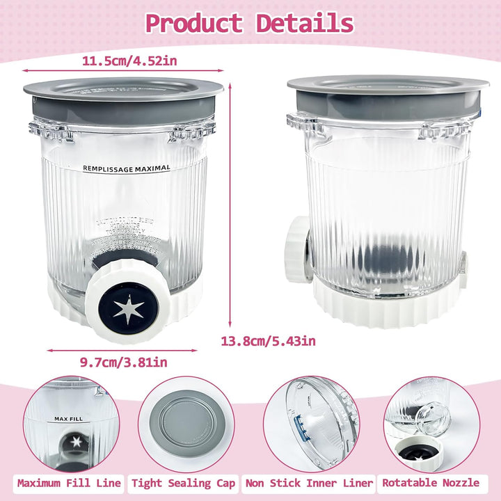 2 StüCk Behälter für Ninja Creami Swirl NC700 NC701EU Serie, 480 ML Eiscremebehälter Eismaschine Zub