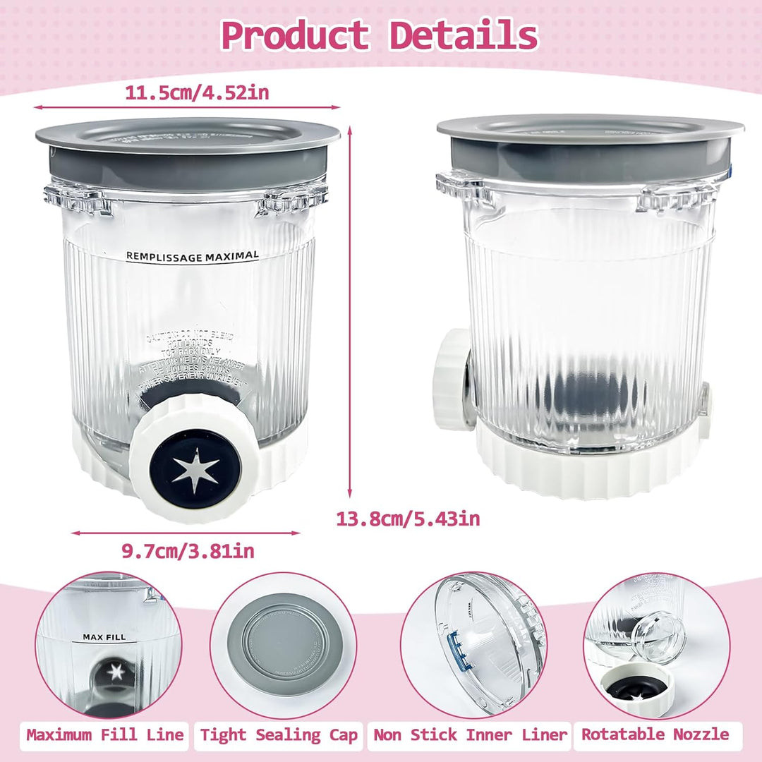 4 StüCk Behälter für Ninja Creami Swirl NC700 NC701EU Serie, 480 ML Eiscremebehälter Eismaschine Zub