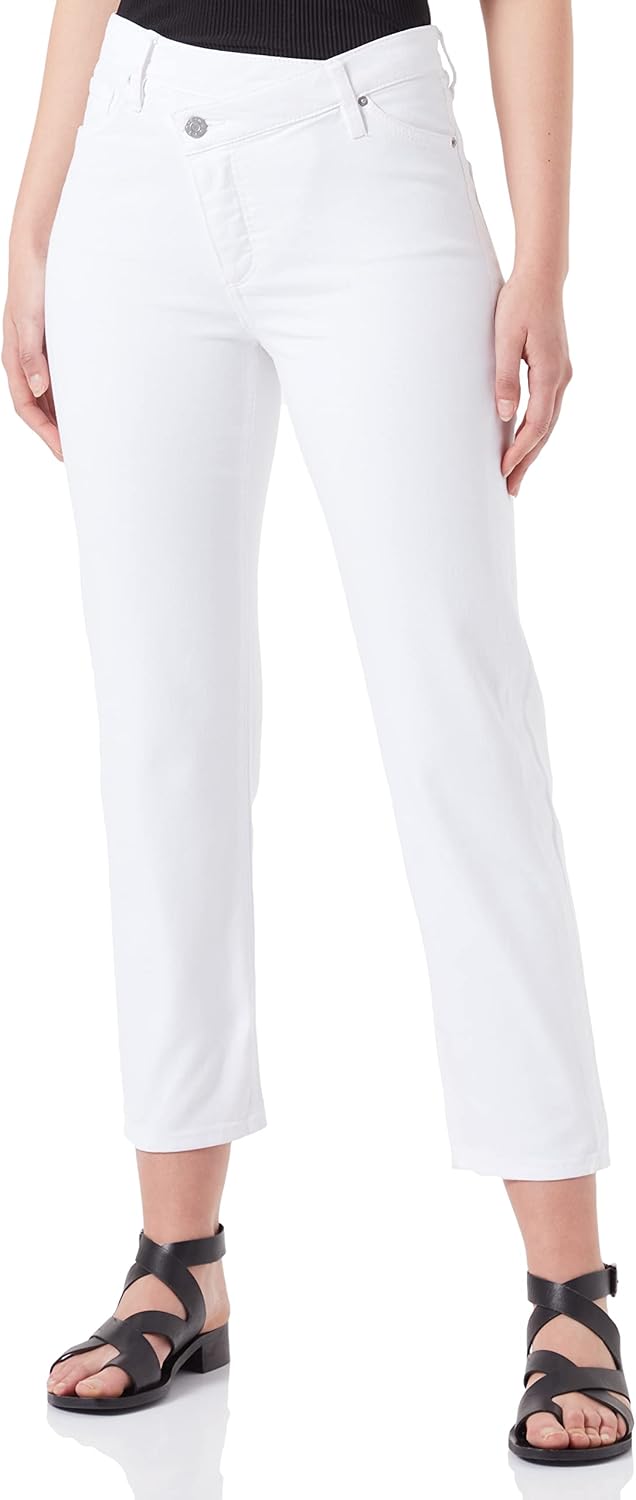 s.Oliver Damen Jeans, Karolin Straight Leg 44 Weiss, 44 Weiss