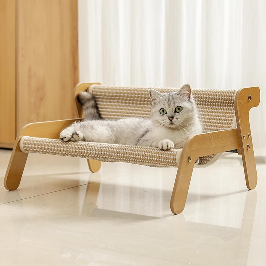 Kratzsofa Katzenbett,Kätzchen Kratzcouch-Sisal Kratzstuhl für Katzen Outdoor&amp;Indoor Katzen-Lounge-St