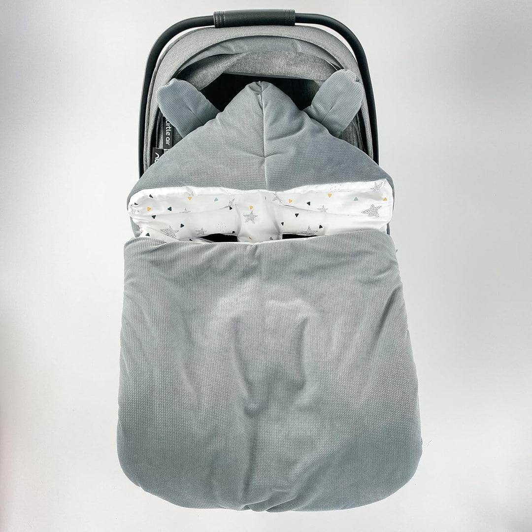 Baby Fusssack für Babyschale leicht dünn ganzjährig Übergang Frühling, Babyfusssack Übergang Frühlin