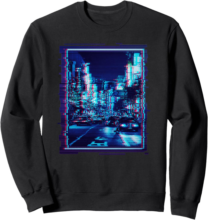 Tokyo - Vaporwave Cyberpunks Japan Glitch Sweatshirt