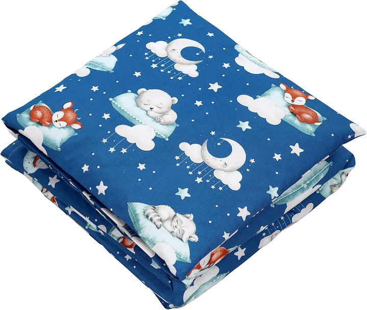TupTam Unisex Baby Wiegenset 4-teilig Bettwäsche-Set: Bettdecke und Kopfkissen mit Bezug, Farbe: Sch