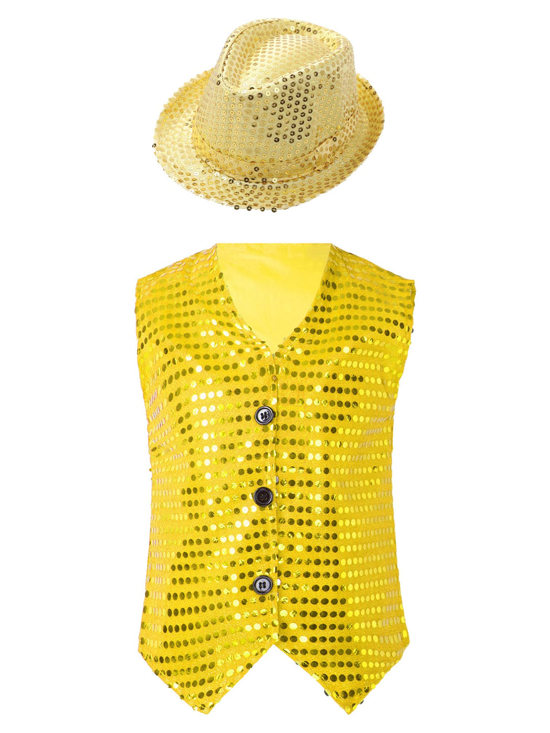TiaoBug Jungen Pailletten Anzug Weste Festlich Tops mit Knopf Kinder glänzend Gilet Anzugsweste Part