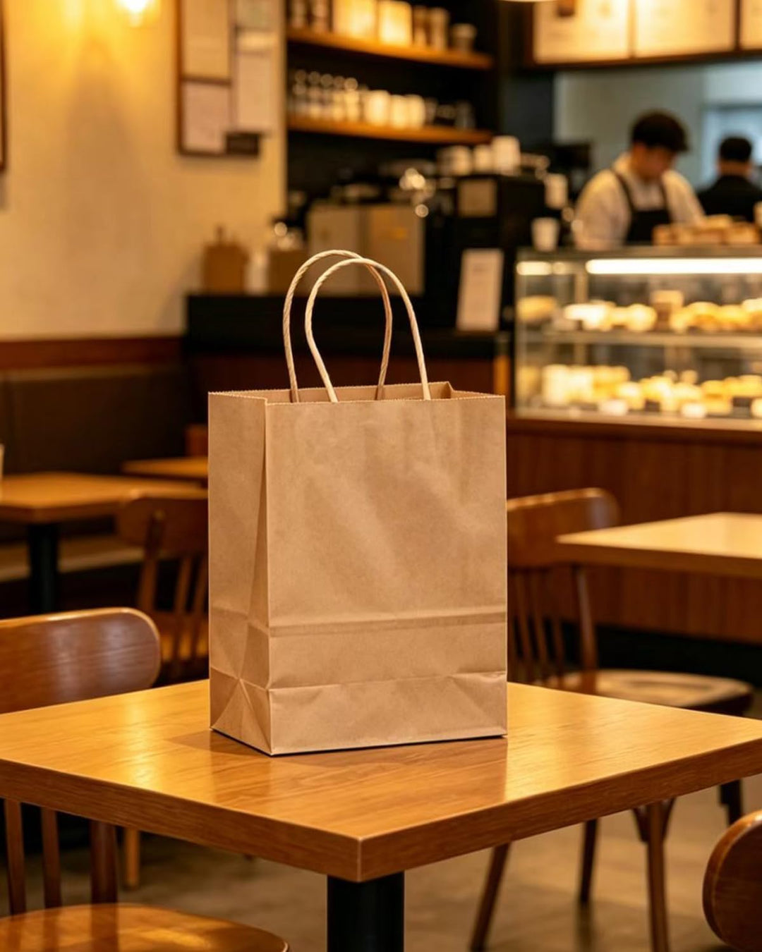 Gcardist 400 Stück Braun Geschenk Taschen mit Griffen Bulk 10.6"x 8.3"x 4.3" Zoll Mittlere Grösse Kr