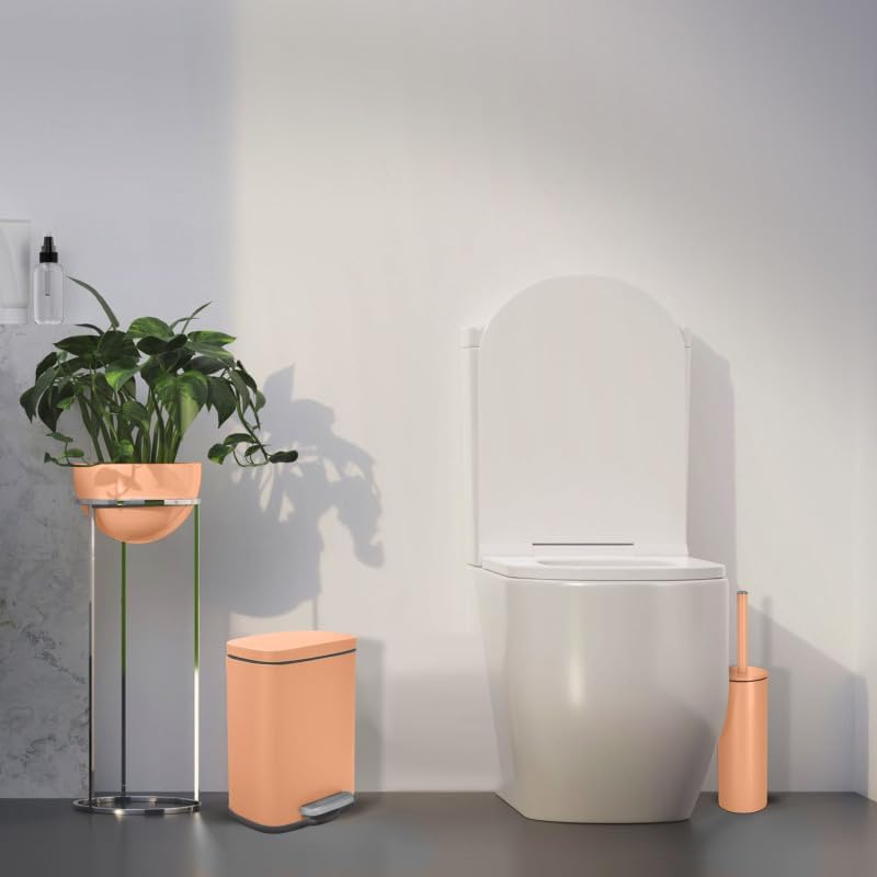 Spirella - Fussabfallbehälter aus Stahl AKIRA - Modernes Rechteckdesign mit Anti-Fingerabdruck-Besch