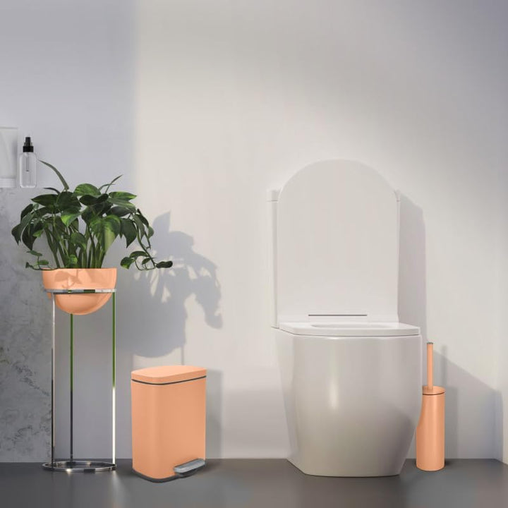Spirella - Fussabfallbehälter aus Stahl AKIRA - Modernes Rechteckdesign mit Anti-Fingerabdruck-Besch
