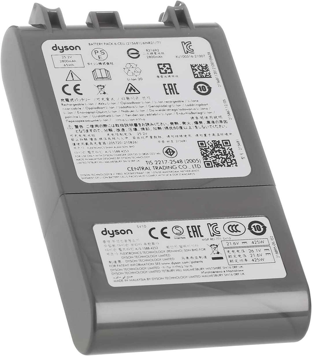 Dyson V8 967834-07 Lithium-Ionen-Akku, 21,6 V, kabellos, 2800 mAh, 65 Wh)