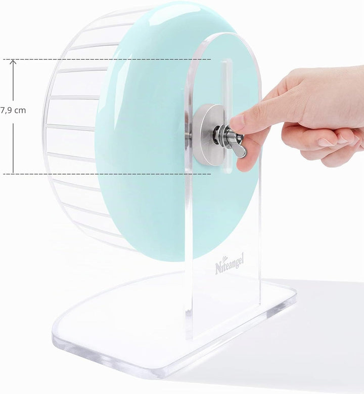Niteangel Super-leise Hamsterräder - Leise Spinner-Hamsterräder mit verstellbarem Ständer für Zwergh