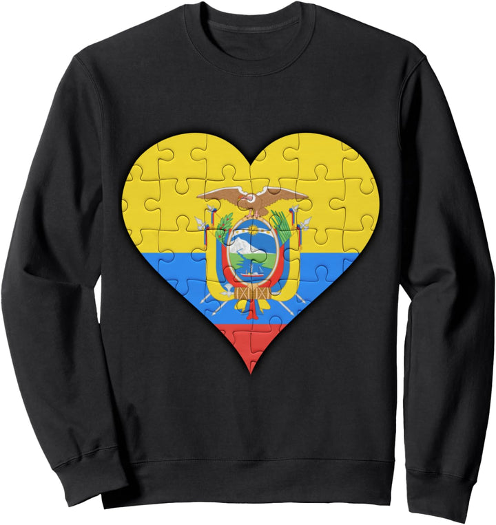 Ecuador Ecuadorianische Flagge Herz Sweatshirt