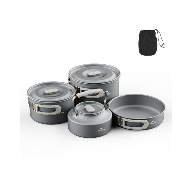 Naturehike Schachtelbares Camping Topfset,Leicht &amp; Hitzebeständig | Lebensmittelechtes Aluminiumlegi