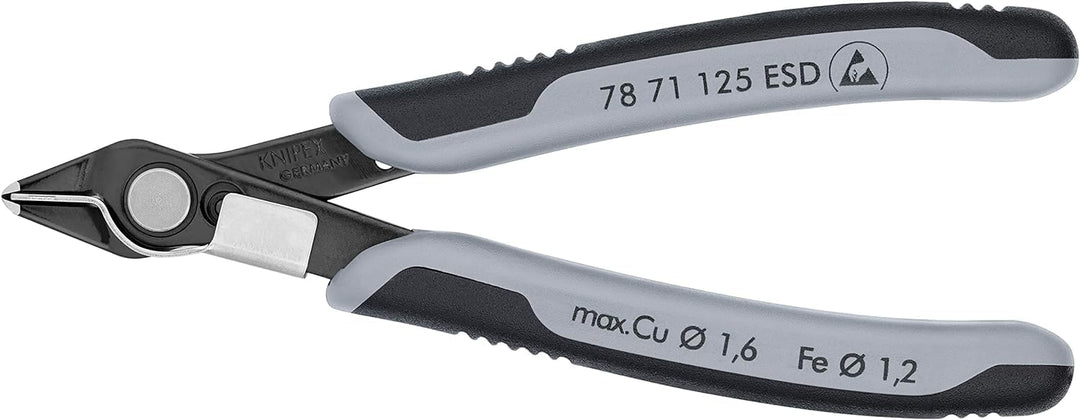 Knipex Electronic Super Knips® ESD brüniert, mit Mehrkomponenten-Hüllen 125 mm 78 71 125 ESD 125 cm