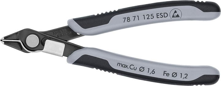 Knipex Electronic Super Knips® ESD brüniert, mit Mehrkomponenten-Hüllen 125 mm 78 71 125 ESD 125 cm