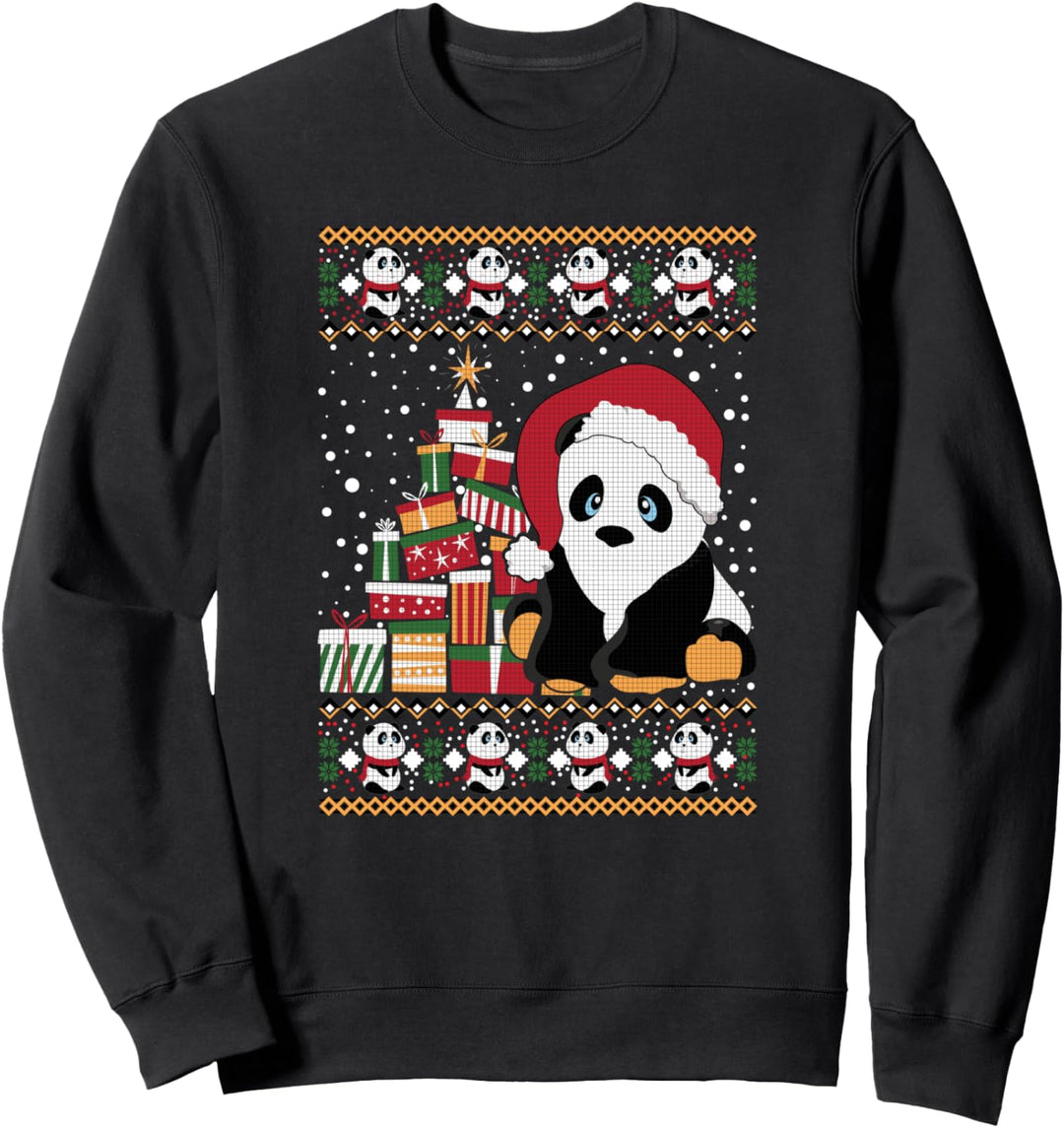 Panda Lover Gifts Animal Panda Ugly Sweater Christmas Xmas Sweatshirt