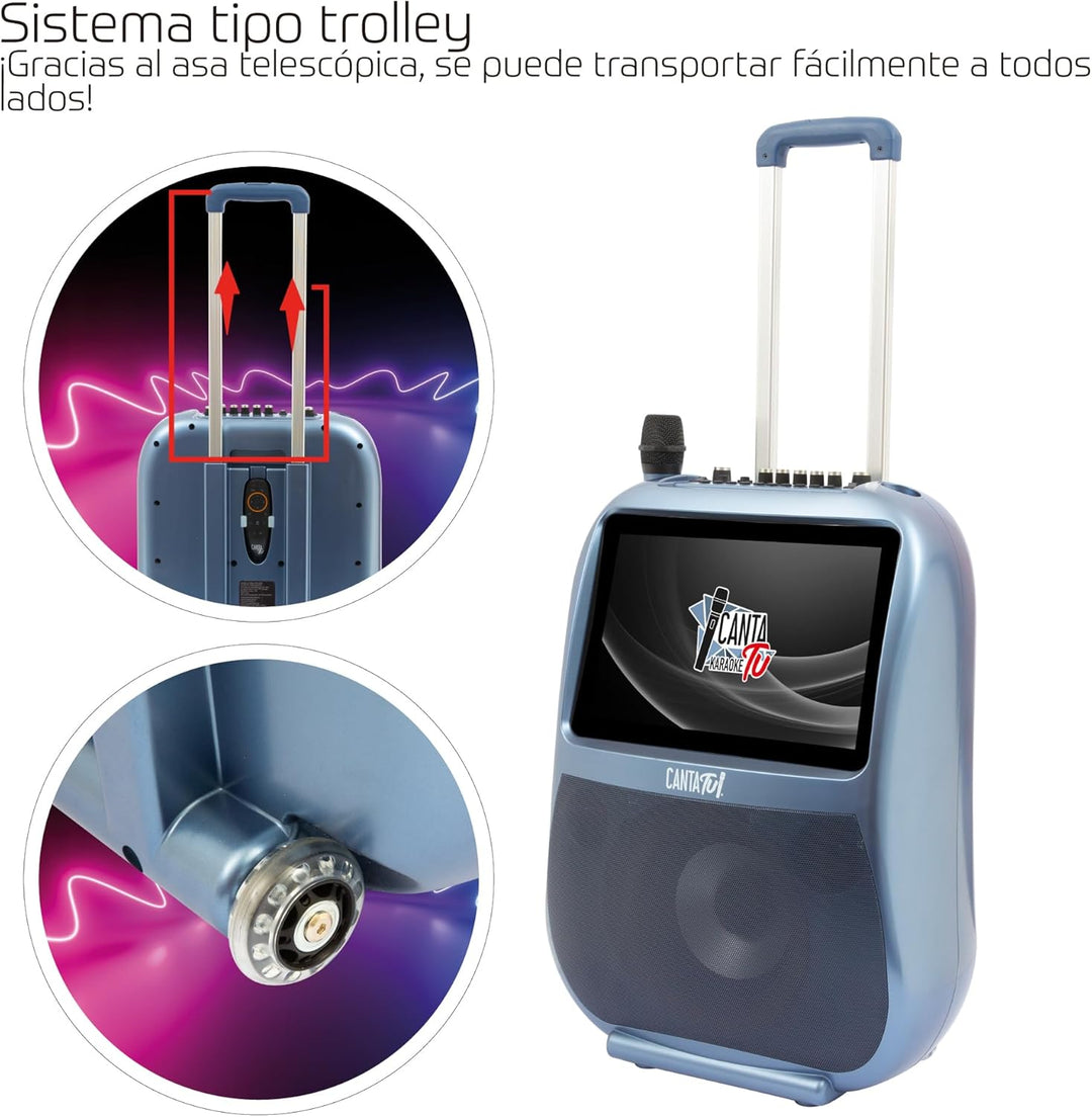 CANTA TU KARAOKE - Tragbares Audio- und Video-System, um den Spass überall hin mitzunehmen, inklusiv