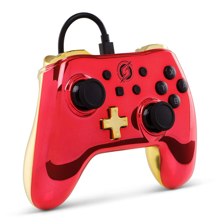 PowerA Erweiterter kabelgebundener -Controller für Nintendo Switch Chrome Samus Wired Single, Chrome