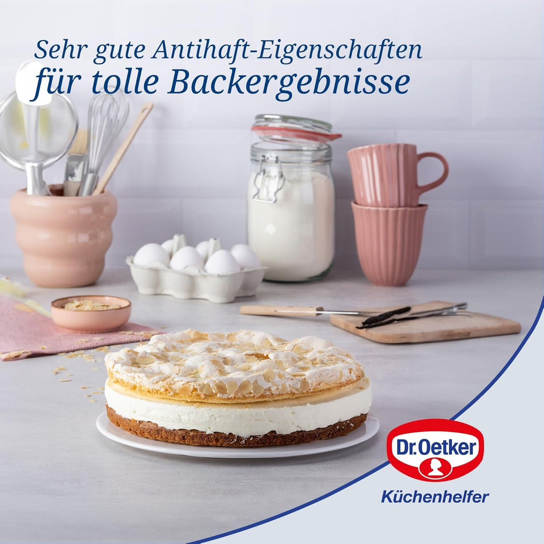 Dr. Oetker Bake & Go Springform mit Haube – Ø 26 cm, Rundes Backblech mit Antihaft, inkl. Deckel Sin