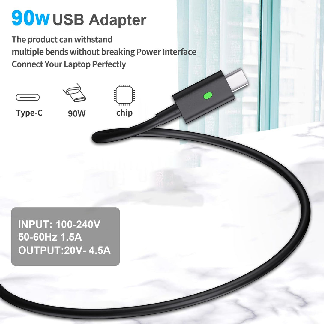 20V 4.5A 90W Ladegerät USB C für Dell Latitude 11 12 13 5175 5285 5289 7275 7285 7370 5280 5480 7280