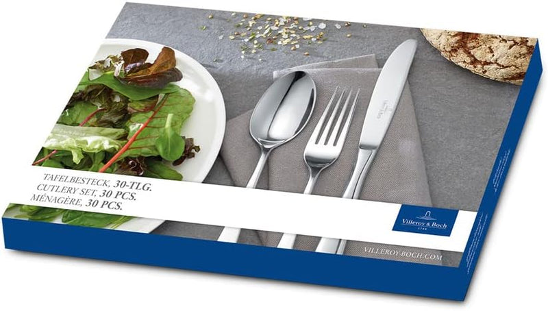 Villeroy & Boch – Leandra Besteck-Set für 6 Personen, 30 teilig, Edelstahl, spülmaschinenfest