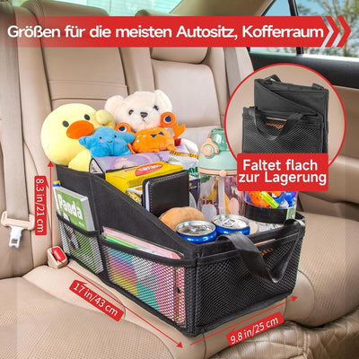 SURDOCA Autositz Organizer für Vorder-oder Rücksitz, Reise-Storage-Zubehör für Kinder, Rücksitz Vera