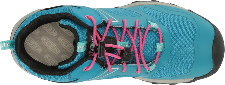 KEEN Unisex Kinder Wanduro Mid Waterproof Wanderstiefel 24 EU Fjord Blue Fuchsia Purple, 24 EU Fjord
