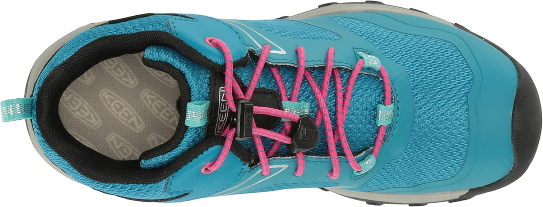 KEEN Unisex Kinder Wanduro Mid Waterproof Wanderstiefel 39 EU Fjord Blue Fuchsia Purple, 39 EU Fjord