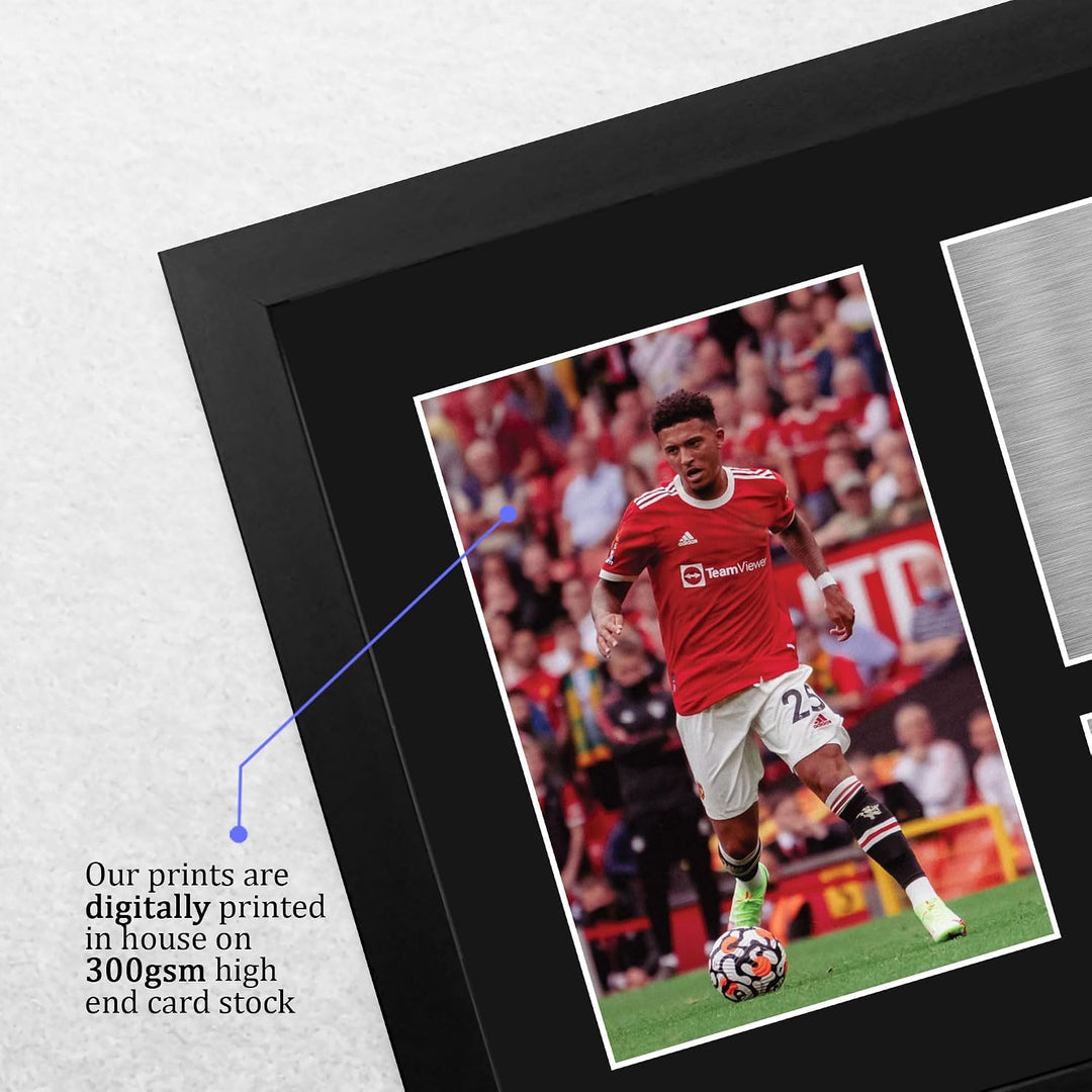 HWC Trading FR A4 Jadon Sancho Gifts Autogramm-Bild für Fussballfans und Fans, gerahmt, A4 (gerahmt)