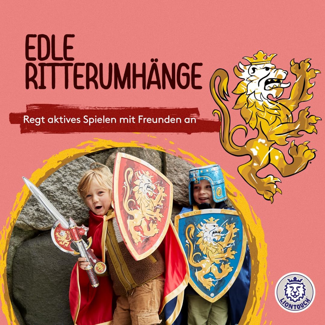 Liontouch Edle Ritter Umhänge, Blau & Rot | Mittelalterliche Spielzeugumhänge Für Zwei Kinder Mit Go