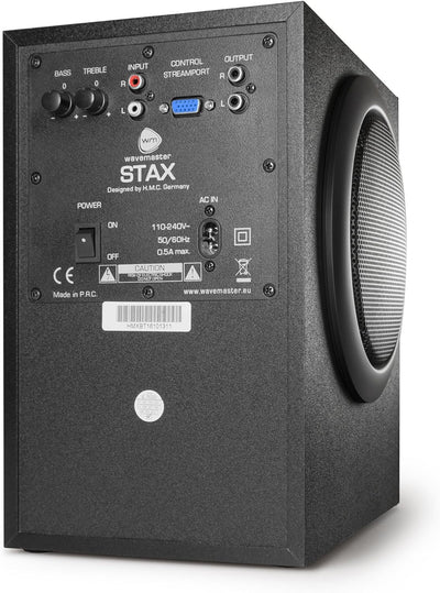 Wavemaster STAX 2.1 Lautsprecher System (46 Watt) Aktiv-Boxen für TV/Tablet/Smartphone/PC schwarz (6