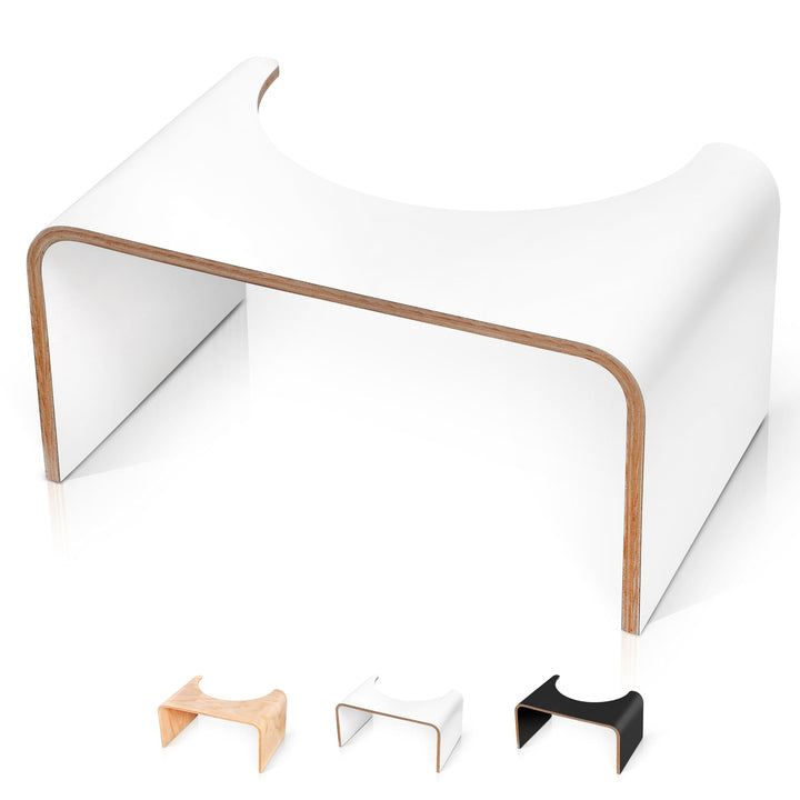 WELL CARE Physiologischer Toilettenhocker Holz weiss - klohocker WC - Made in France - Ermöglicht ho