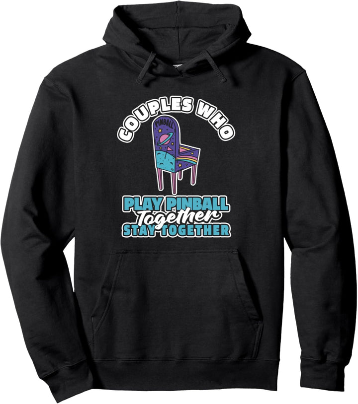 Pinball Paar Flippern Retro - Flipperautomat Vintage Pinball Pullover Hoodie