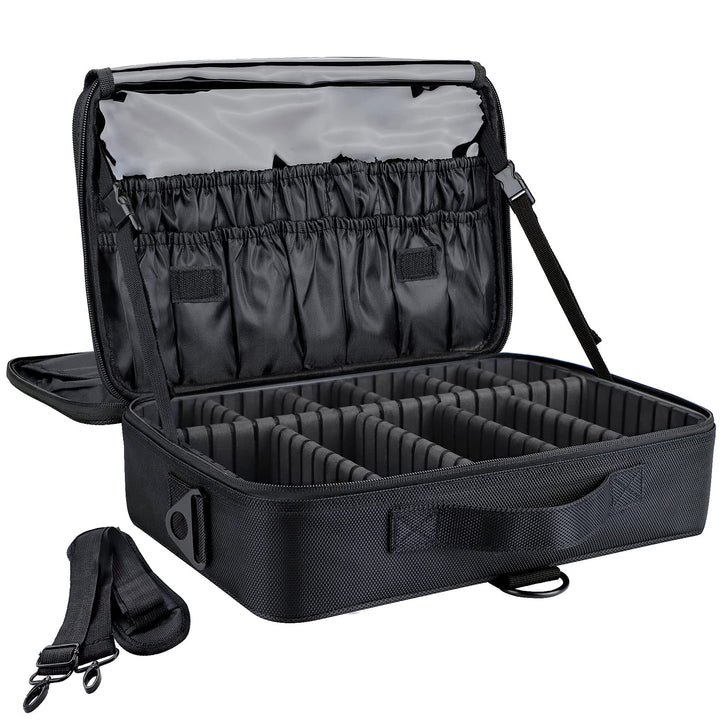 GZCZ Schminkkoffer,Makeup Bag,mit Verstellbarem Fach,Tragbar,Reise,13,4&
