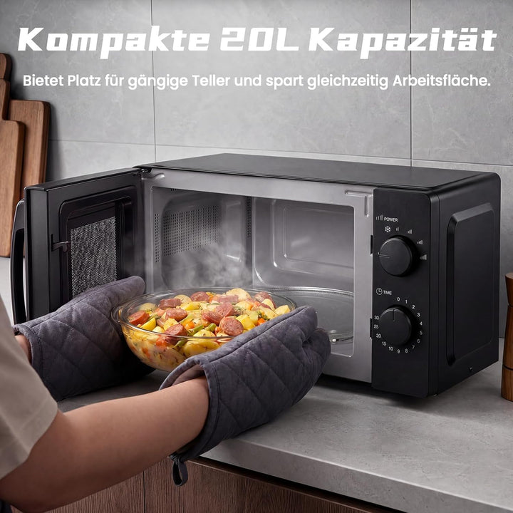 Galanz Retro Mikrowelle 0,7L Studenten - Kompakte 700W Mikrowelle Spar 8–12€/Monat fur Studentenwohn