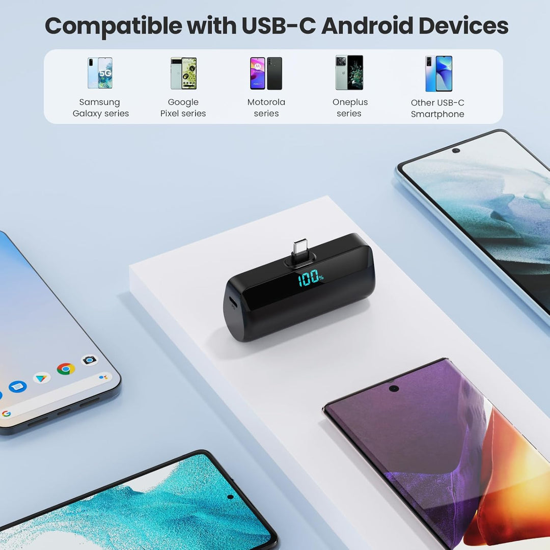 Feob Mini Power Bank 5200mAh für iPhone 17/16 Serie, PD 3A Schnellladung Powerbank USB C Externer Ak
