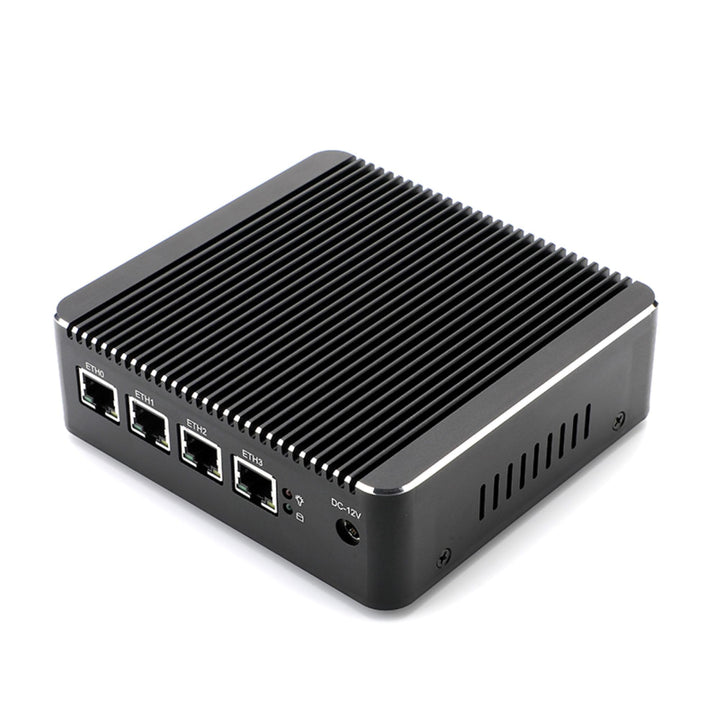 N2940 Quad Core Firewall Micro Appliance, Mini PC, Router with 4G RAM 64G SSD, 4 RJ45 1GBE Port AES-